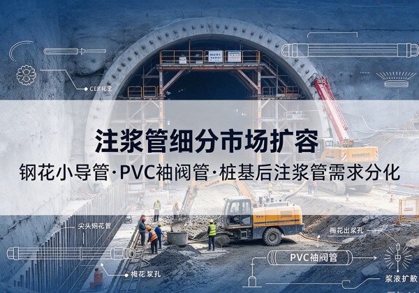 新干注浆管细分市场扩容，隧道钢花小导管、PVC 袖阀管、桩基后注浆管需求分化